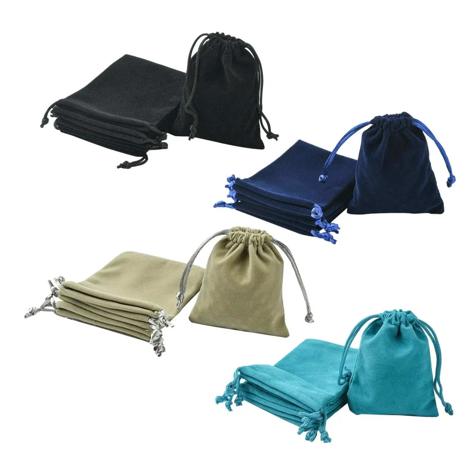 10 Pieces Velvet Drawstring Bags Gift Bags Candy Bag Jewelry Pouches for Hair Ties