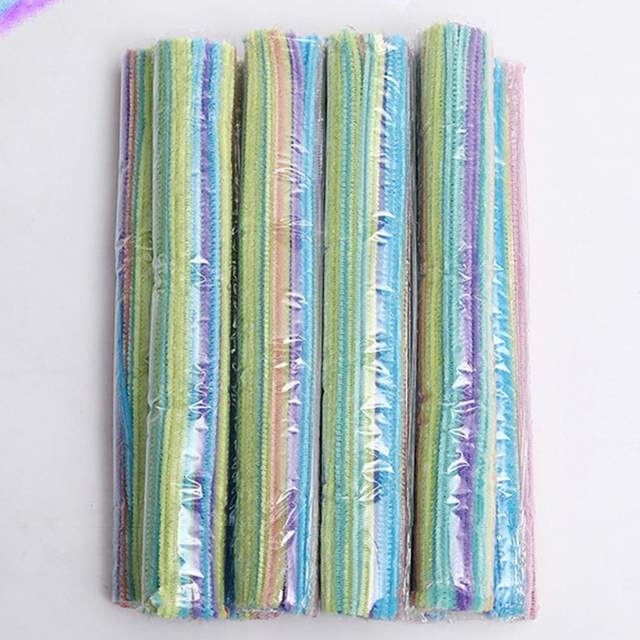 100pcs Chenille Stem Pipe Kids DIY Creative Toys Chenille Sticks Cleaners  Kindergarten Educational Handmade Material Plush Strip - AliExpress