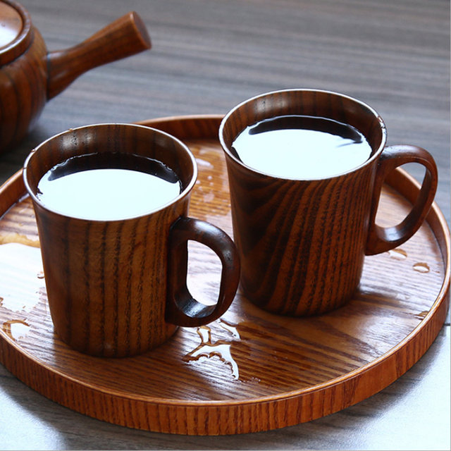 Natural Wooden Coffee Mug Wood Tea Cup 250ml Classic Wood Cups and Mugs  Coffee Milk Tea Mug Home Cafe Bar Drinking Cup Drinkware - AliExpress