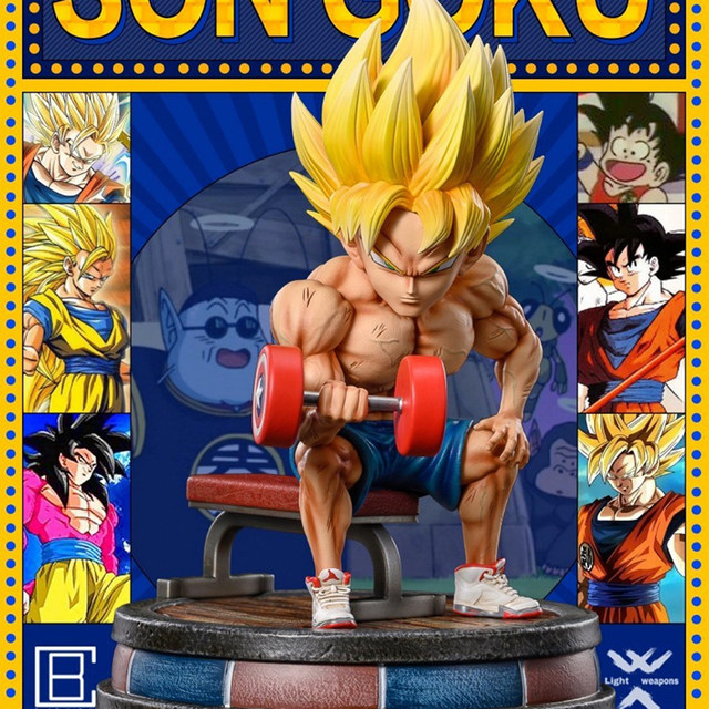 Dragão bola primo irmão muscular aptidão vegeta/gundam yuanzu/gk buu filho  goku figura modelo brinquedos das crianças presente do feriado - AliExpress