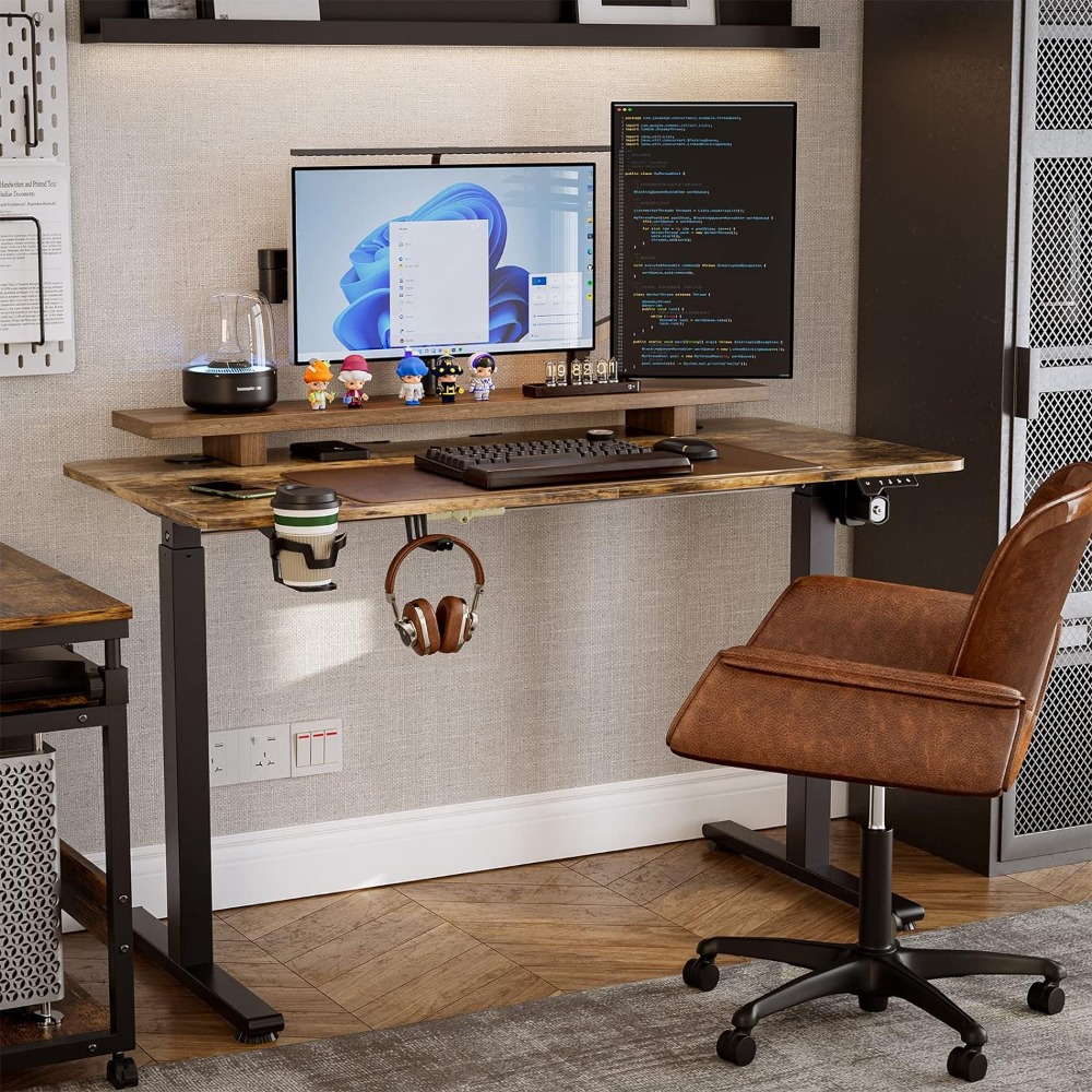 Description Picture 3 of itemElectric Adjustable Height Desk Table Computer Desks Standing Desk - Stand Up Desk With Splice Board 48 X 24 Inches Furniture