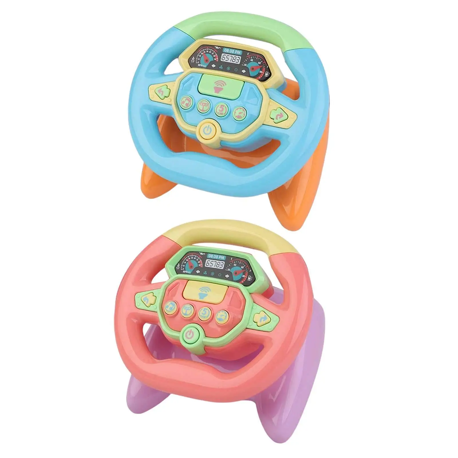 Rotating Simulated Driving Steering Wheel Toy Educational Learning Toy Pretend Play Entertainment Interactive Birthday Gifts