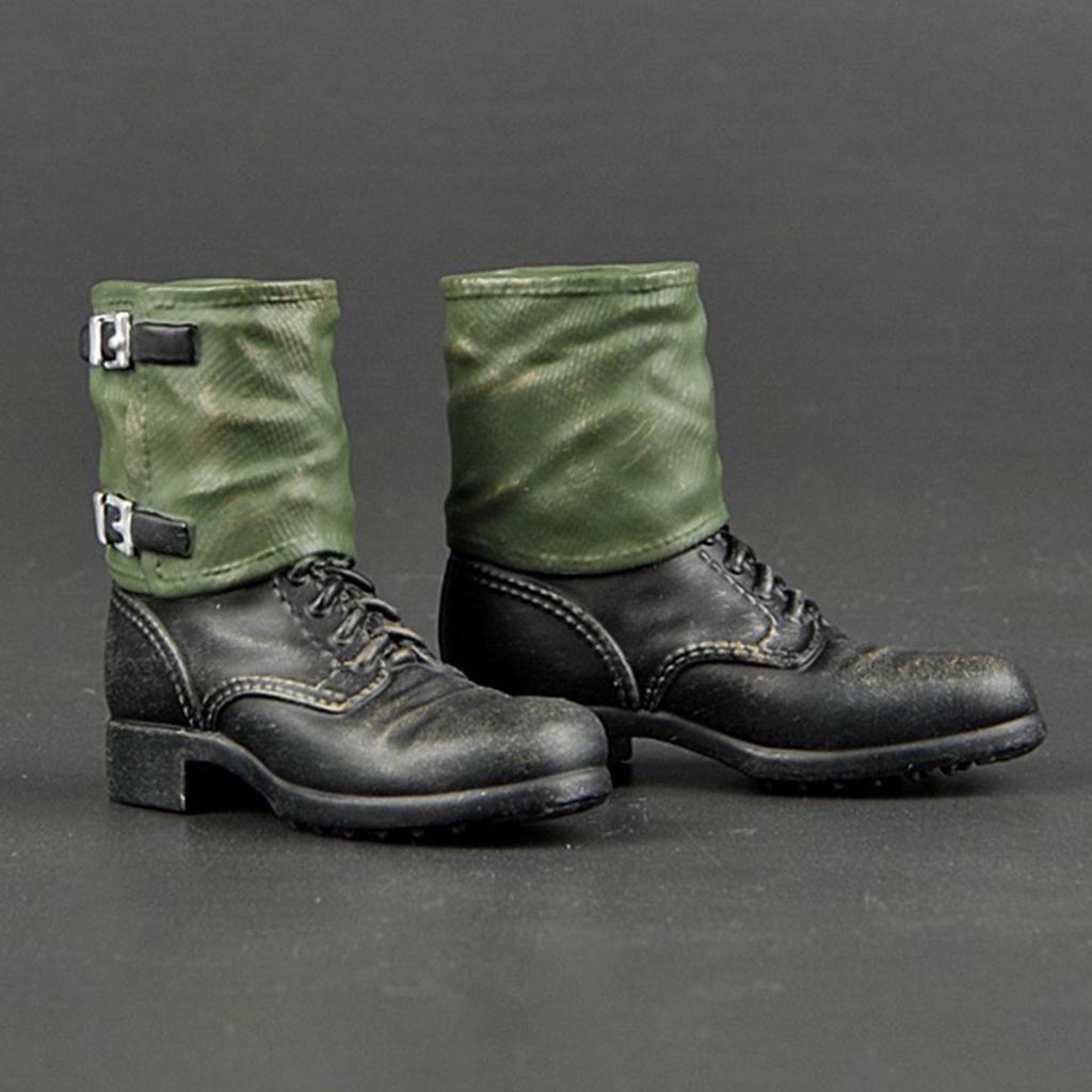 1:6 Plastic WWII German Soldier Lace Up Combat Boot Shoes for 12inch DML TC Dragon Action Figure Costume Accessory