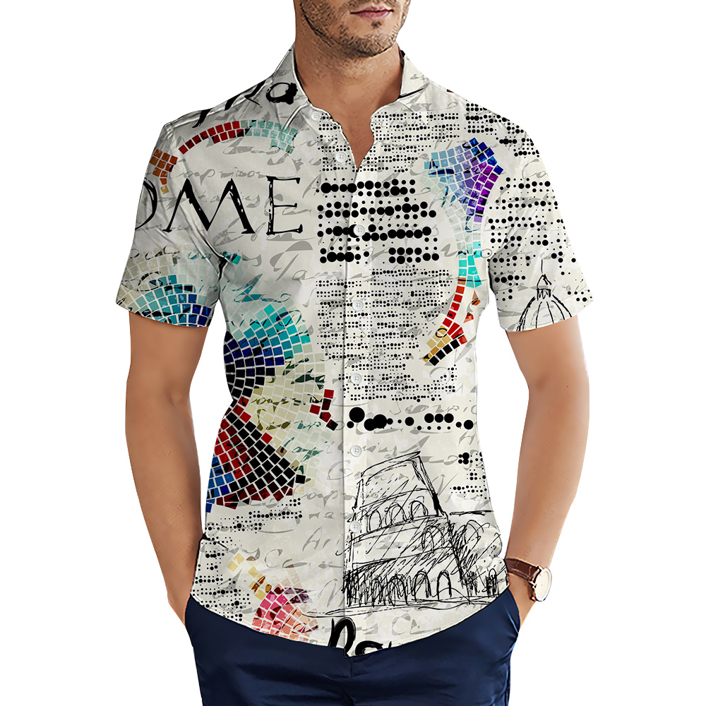 Newspaper printed sales shirt