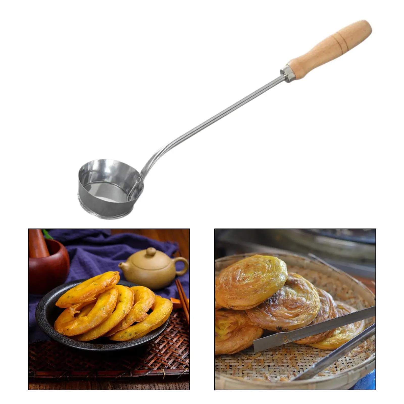 Manual Fried Meat Spoon Practical Kitchen Tools Professional Kitchen Utensils for Restaurant Picnic Kitchen Household Baking