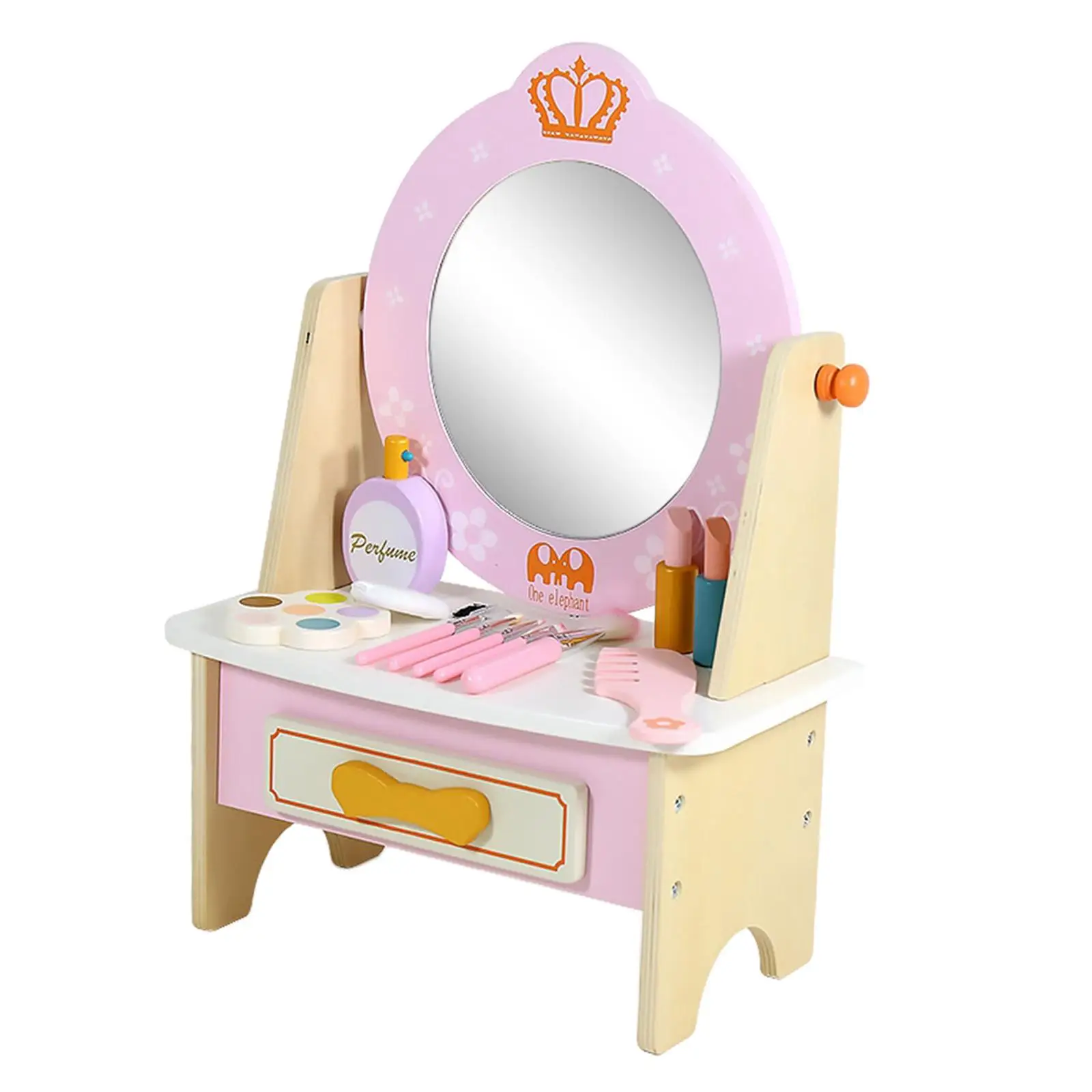 Wooden Dress up Table Toy Educational Toys Role Play for Toddler Birthday Gifts