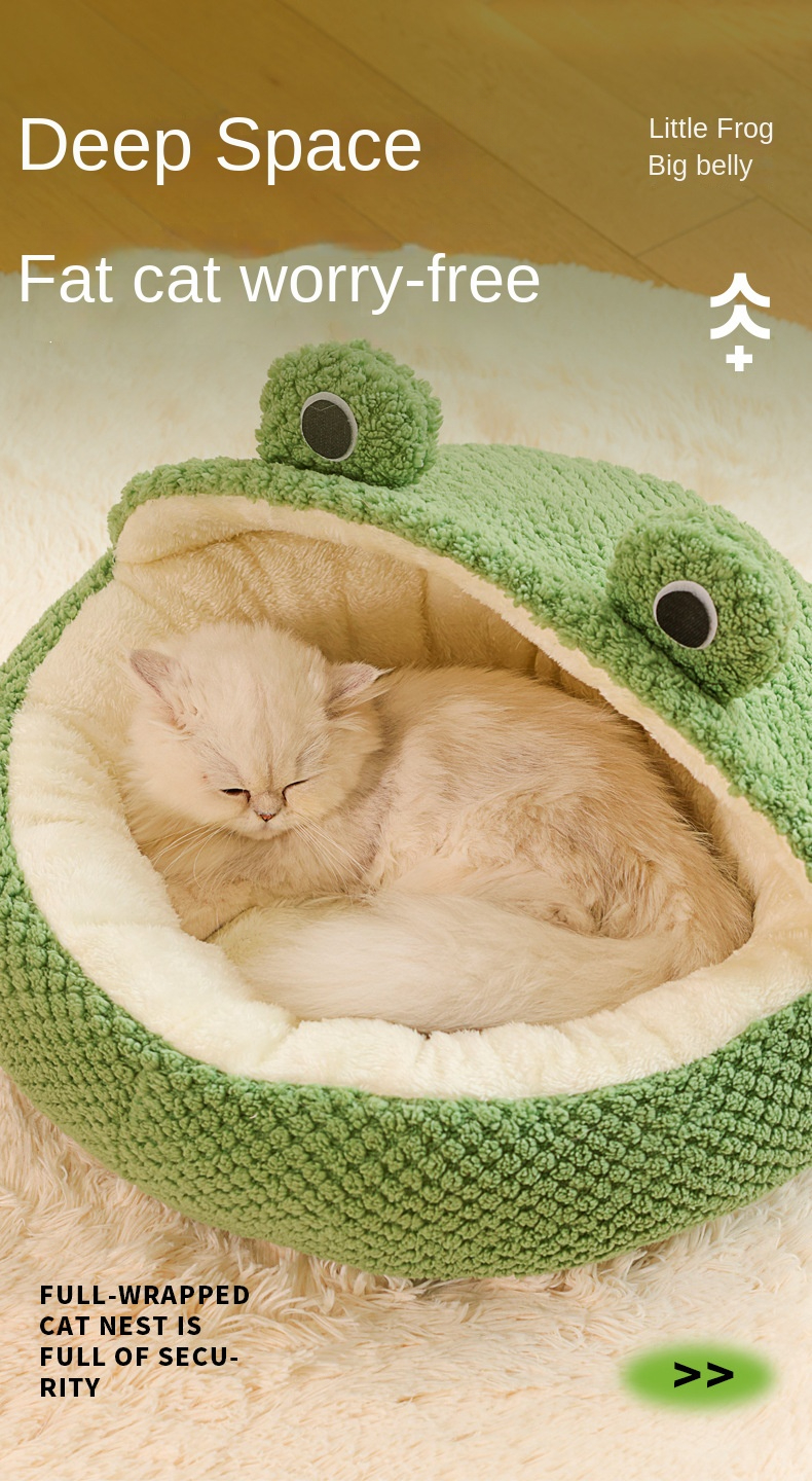 Title 10, Plush Green Warming Detachable Semi-enclosed Pe...