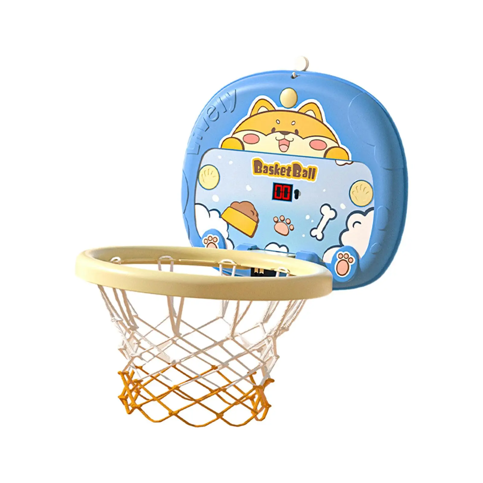 Mini Basketball Hoop Set Indoor Game Set with Balls Bedroom Basketball Hoop Interactive Toys for Wall Door Home Adults Gifts
