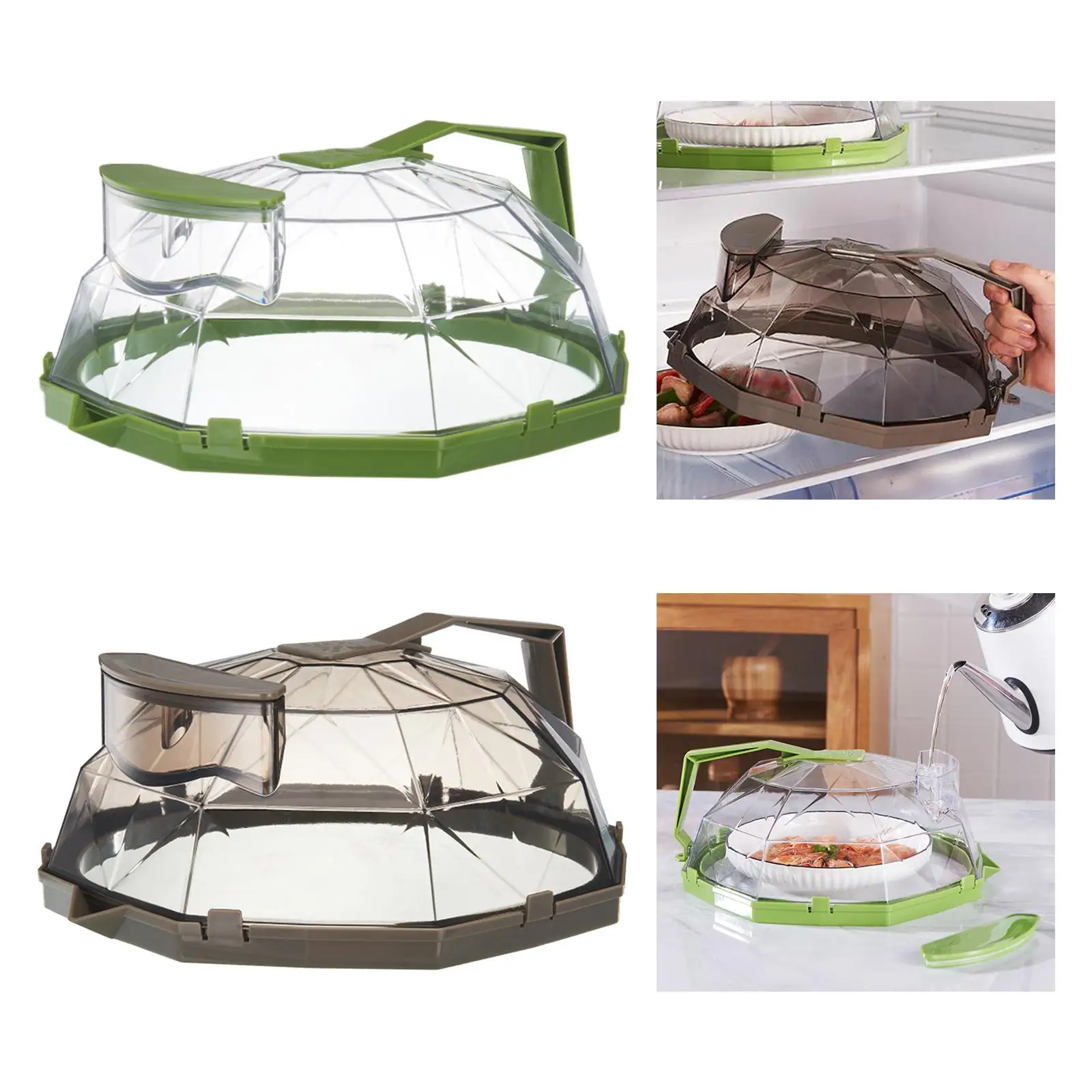 2Pcs Microwave cover Lid with Water Storage Tank Top Easily Tidy and Clean