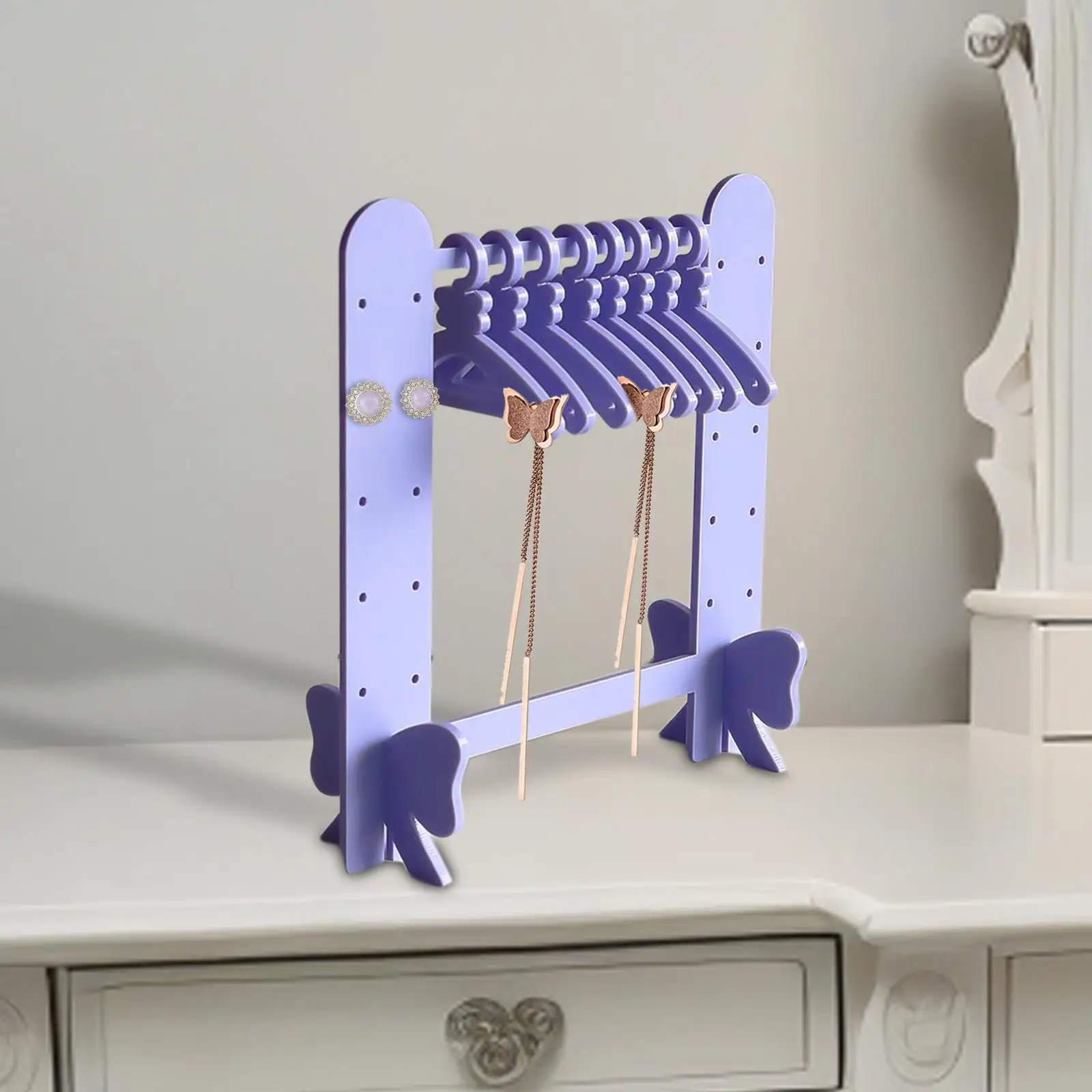 Earring Holder Stand, Clear Acrylic Earrings Rack Mini Hangers Display Stand Jewelry Organizer Storage for Women Girls 