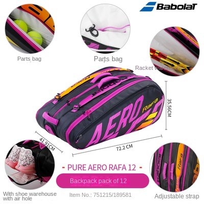 2023 babolat genuine tennis sport accessories men women Tennis badminton sport bag tennis backpack for 3 6 rackets