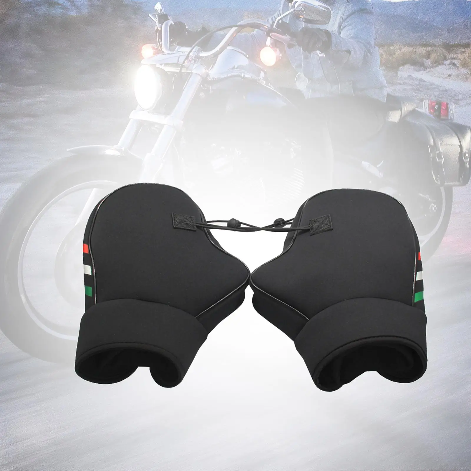 2Pcs Motorcycle Warm Handlebar Gloves Easy Installation Windproof Easy to Use Durable Handlebar Muffs Bike Handlebar Mittens