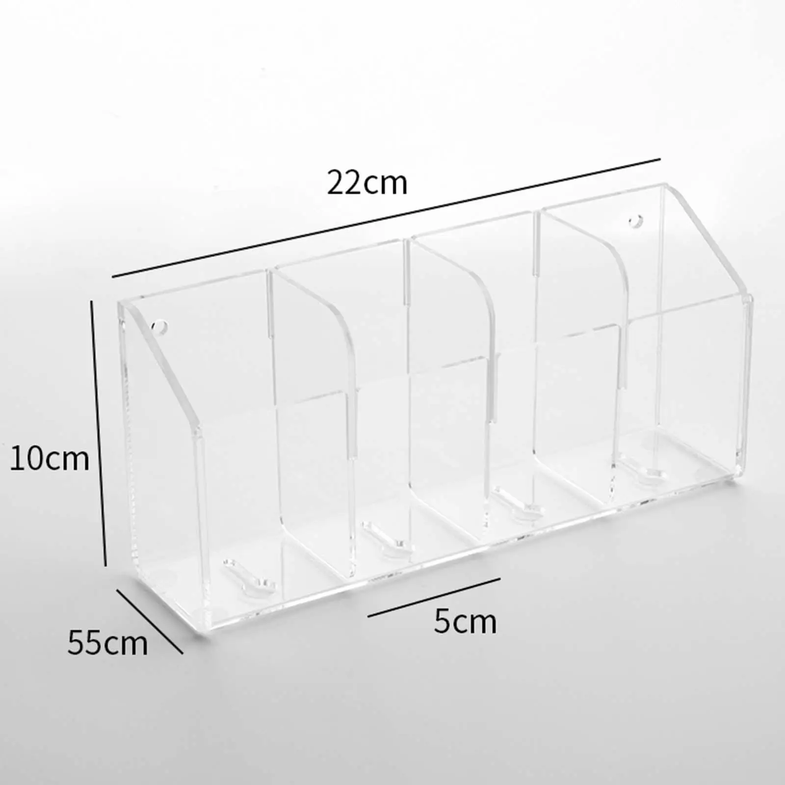 Remote Control Holder Multipurpose Acrylic Storage Box Housewarming Gifts Punch Free for Bathroom Desk Dressers NightStand Pen