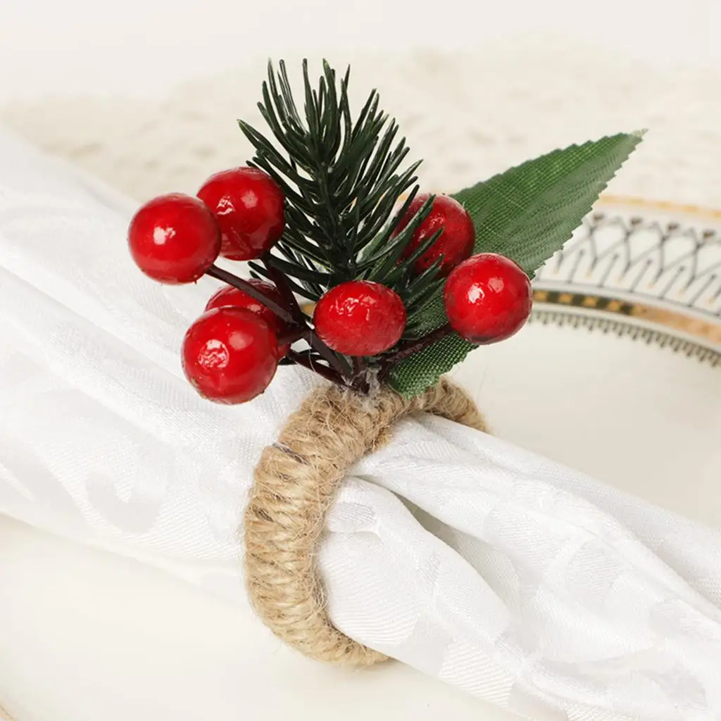 3pcs Pine Cone Napkin Rings for Wedding Dinner Party Dinner Table Decorative