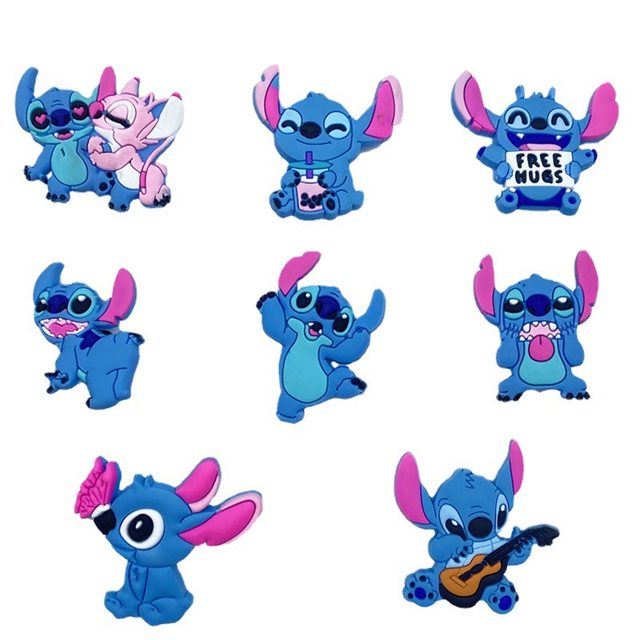 Potdemiel 1Pc Disney Stitch jibz PVC Croc Charms Shoe Charms