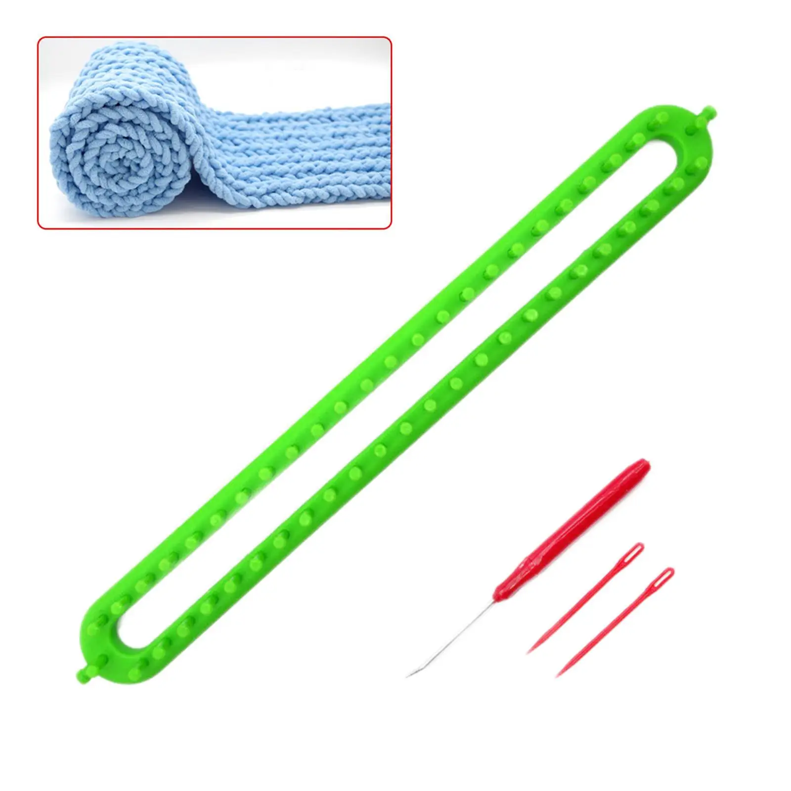 Plastic Knitting Loom Kit Sewing Tools DIY Crochet Weaving Handmade Machine Needle Knitter for Beginners Shawl Blankets