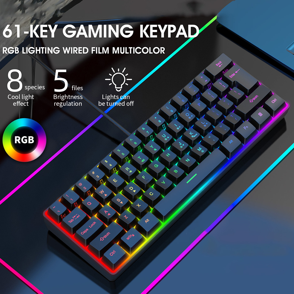 USB-клавиатура с RGB-подсветкой, водонепроницаемая | AliExpress