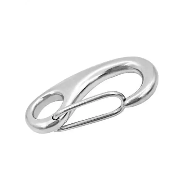 8X 2 Inch Heavy Duty Stainless Snap Hook Carabiner for Marine Boat