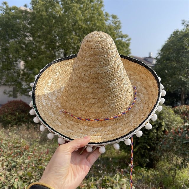 Mexican Sombrero Straw Hat Kid Boy Girl Wide Brim Sunproof Hat Festival  Party Cosplay Cap for Children Traditional Costume Props - AliExpress