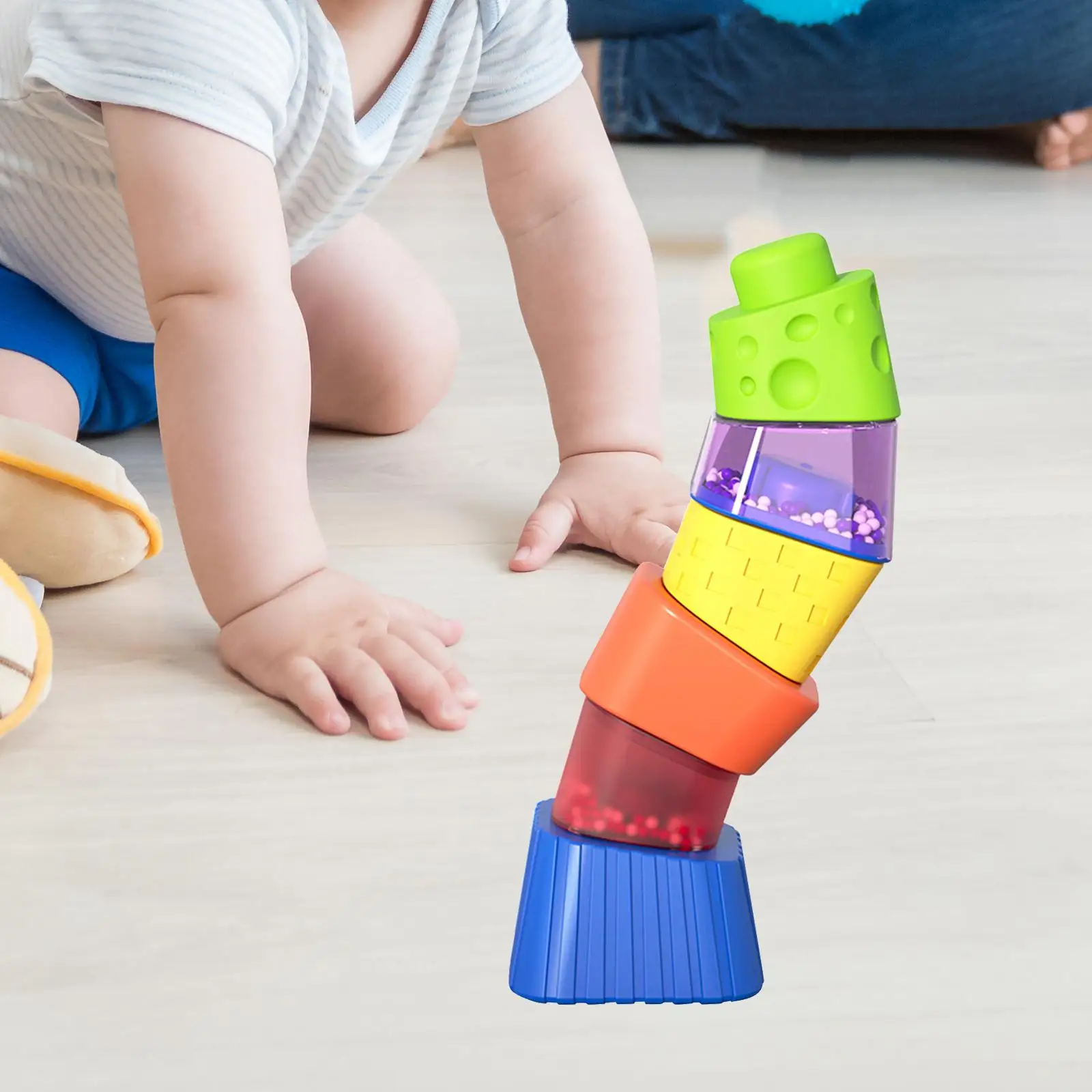 Stacking Balancing Block Puzzle Montessori Toys Stacking Building Blocks for 1 2 3 4 5 Year Old Toddlers Babies Boys Girls