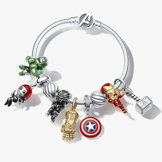 Marvel Movie Figure Superhero Spider Man Beads Bracelet Spiderman Mask  Modeling Metal Charms Bangles Diy Fashion Jewelry Bangles - Animation  Derivatives/peripheral Products - AliExpress