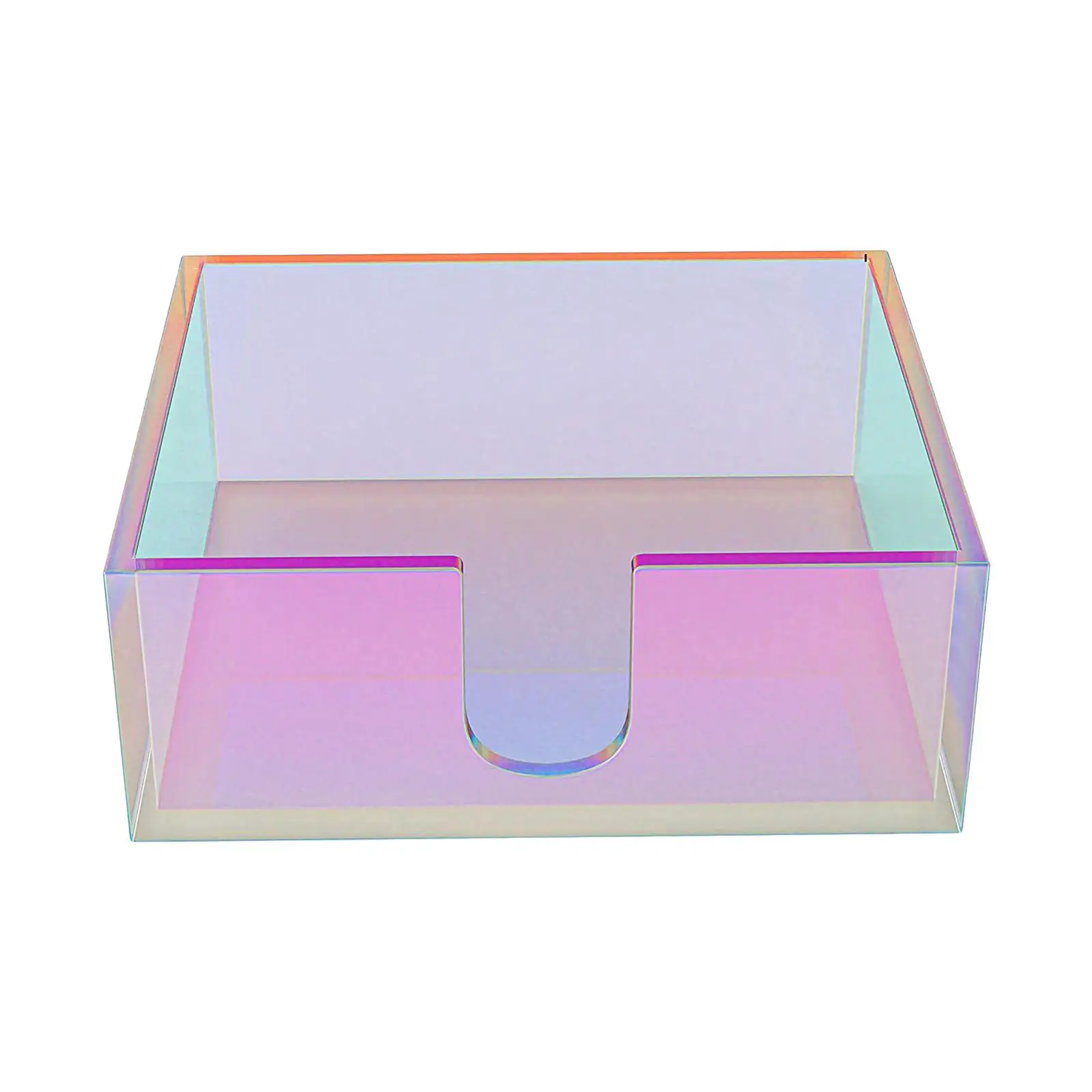 Elegant Napkin Holder Organizer Iridescent Container Creative Storage Box Square Tissue Box for Kitchen Tabletop Car Decoration
