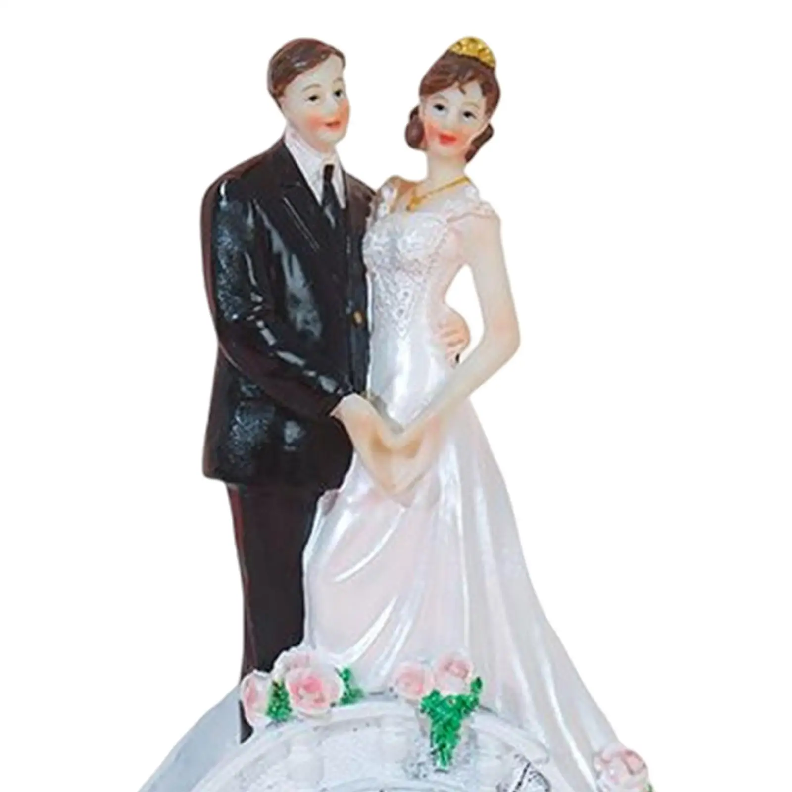 Wedding Cake Topper Romantic Unique Couple Figures Decorations Gift Bride Groom