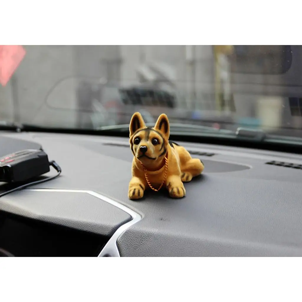 Famous Dogs W/ CHAIN Resin Car Decoration Ornament Ok To Head