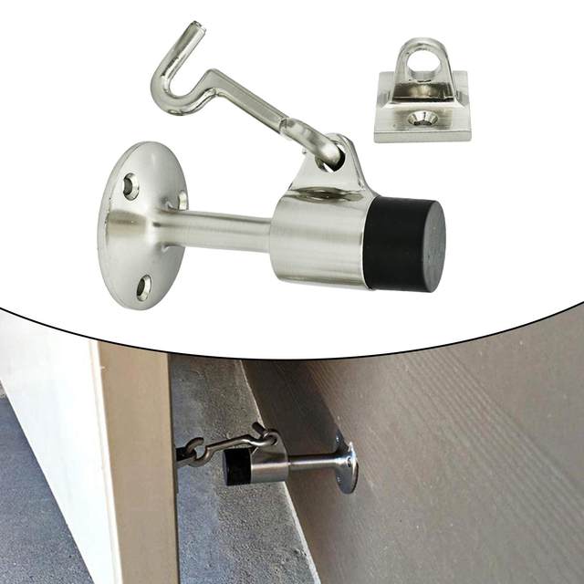 Doorstop Door Stop Catch Holder with Hook Sound Dampening Bumper Hold Door  Open Door Stopper - AliExpress