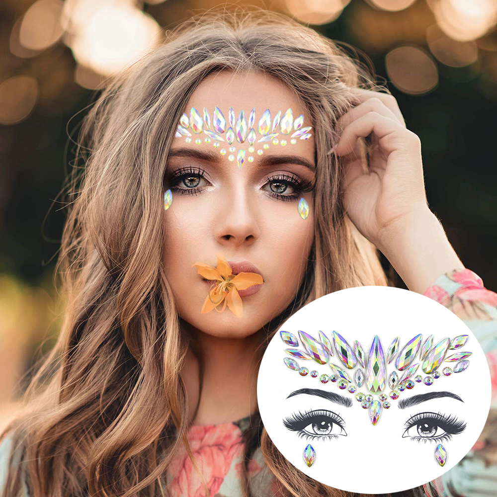 Best of Glitter Face Jewels Sticker Temporary Tattoo Party Face Makeup Tools Rhinestones Flash Tattoo Stickers Fake Diamond Reviews & Tips