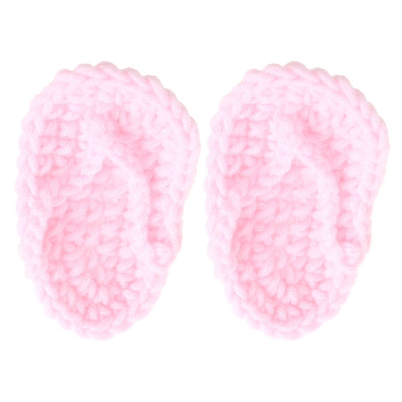 Strickhausschuhe für Babys, Jungen und Mädchen, Fotografie-Shooting-Outfits, Mini-Flip-Flops A2UB – Detail 7
