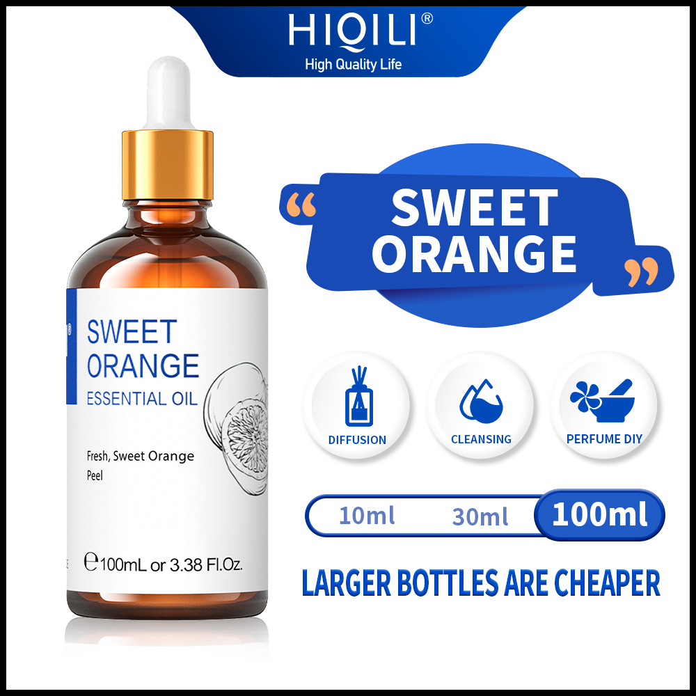 Best of HIQILI 100ML Sweet Orange Essential Oils, 100% Pure Nature For Aromatherapy Used For Diffuser，Humidifier，Massage Fresh Air Reviews & Tips