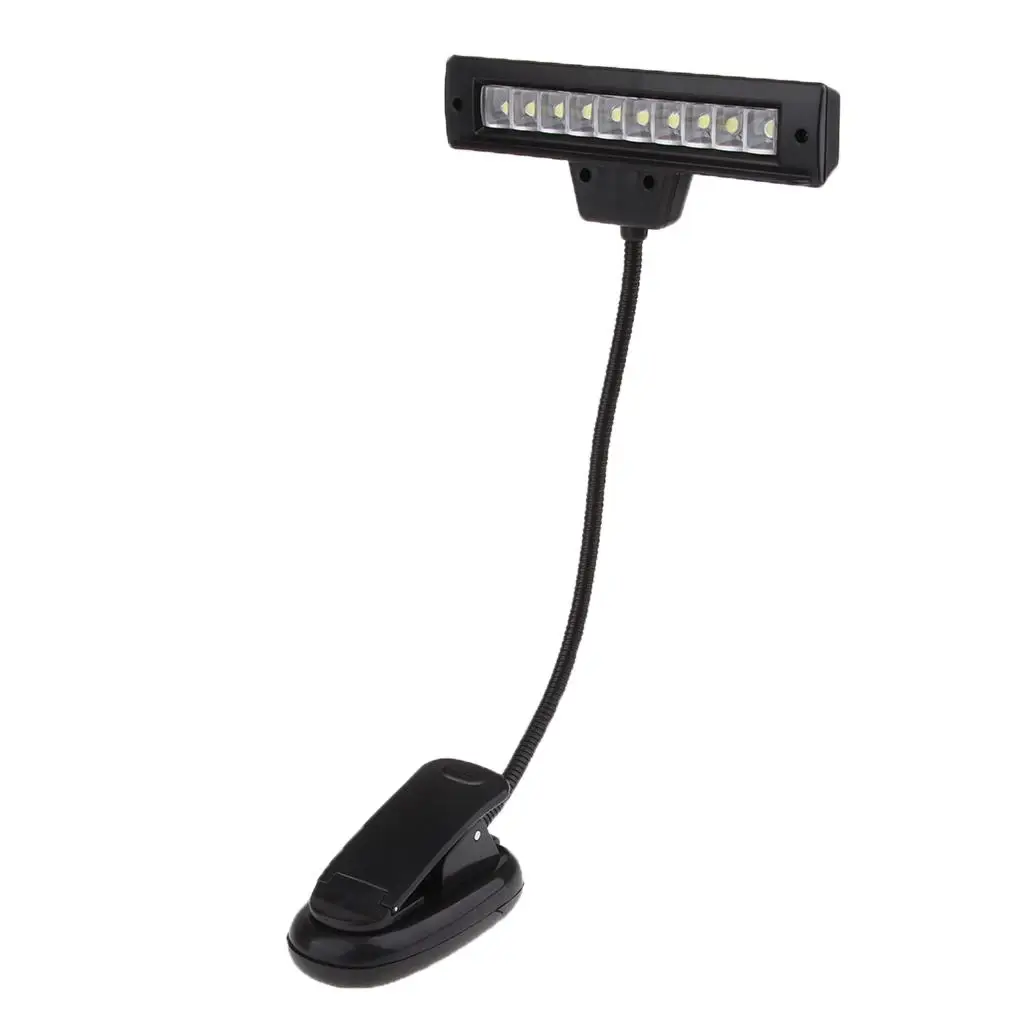 Music Stand Light Clip On Book Lights Reading Desk Light Black