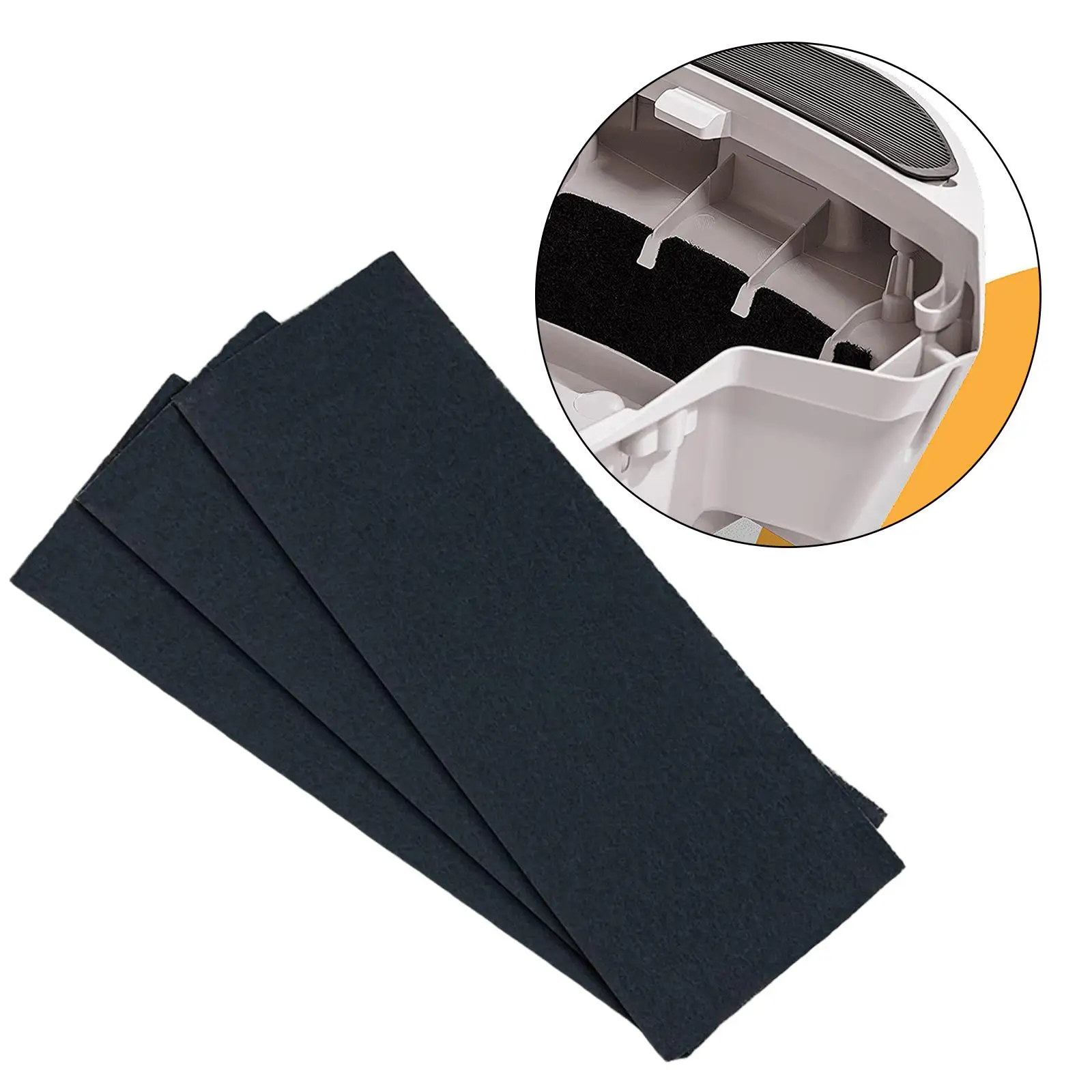 3 Pieces Replacement Filter Controls Moisture Absorbs Odors Keep Your Home Litter Box Carbon Filters for Litter Box Cabinet