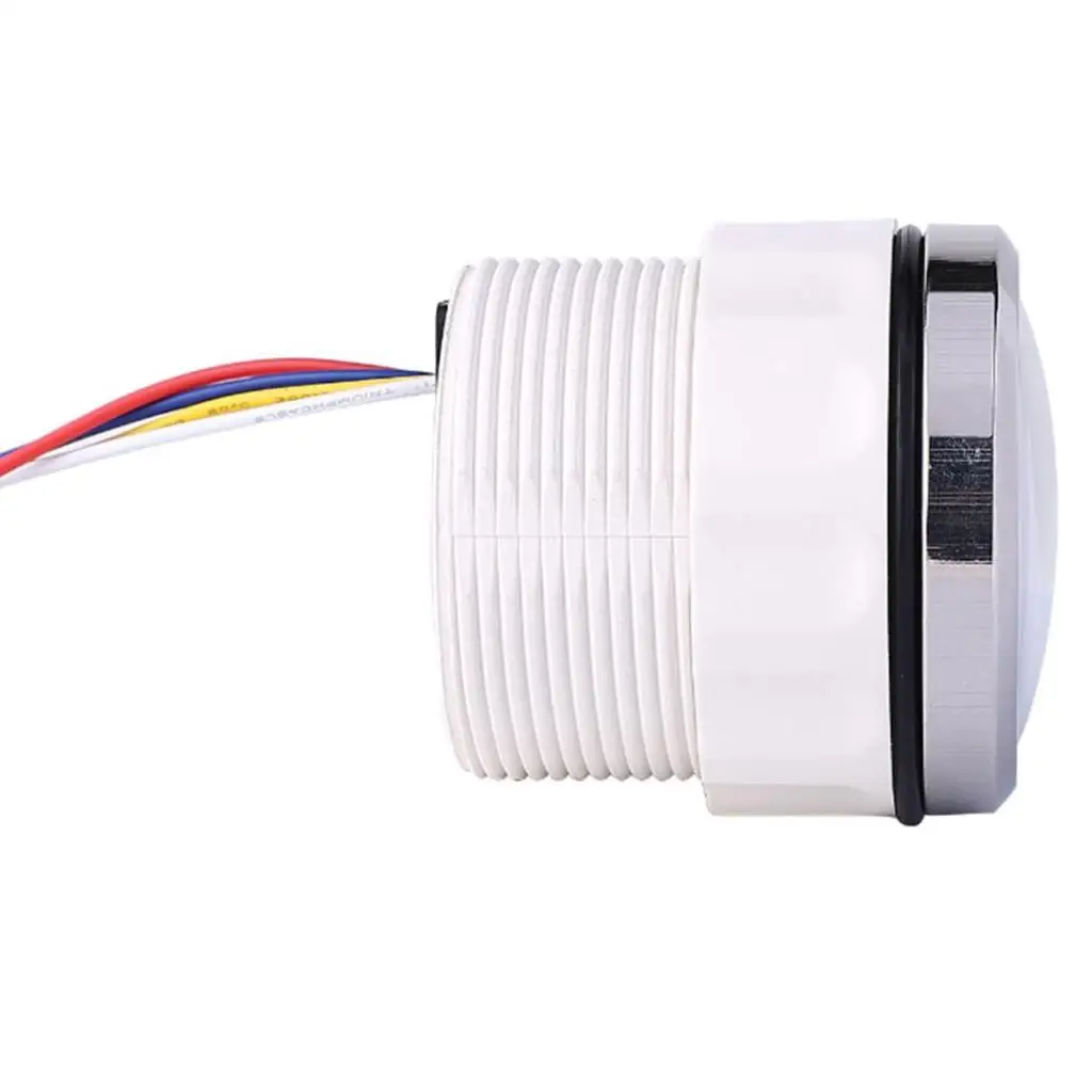 Electronic Digital Fuel Gauge LED Display Dimmer Waterproof IP67, 316 Stainless Steel, White