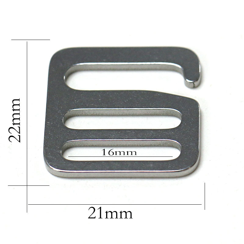 Description Picture 4 of itemStainless Steel Adjuster Square Buckle Center Bar 6 Shape Hook Clasp for DIY Leather Craft Bag Strap Webbing Parts Accessories