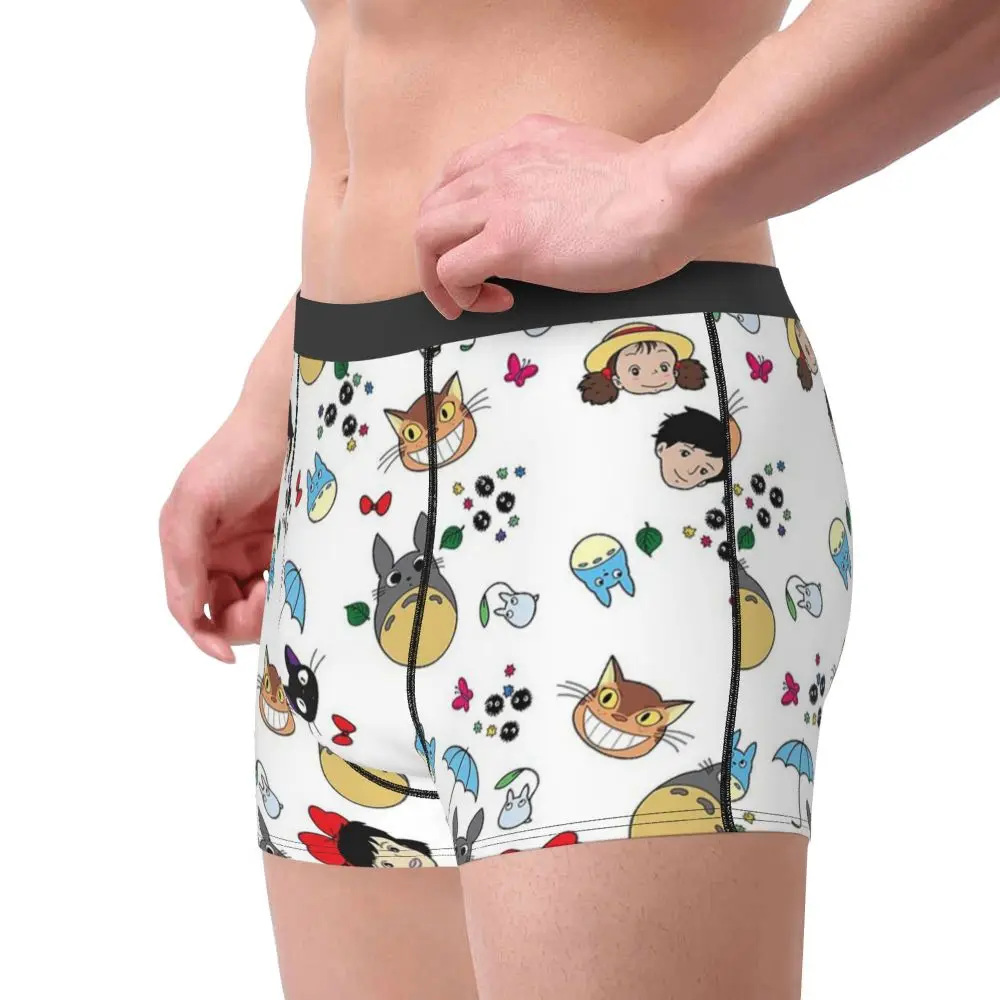 boxer briefs Ghibli Spirited Away Men's Underwear Totoro Boxer Shorts Panties Novelty Breathable Underpants for Male funny boxers