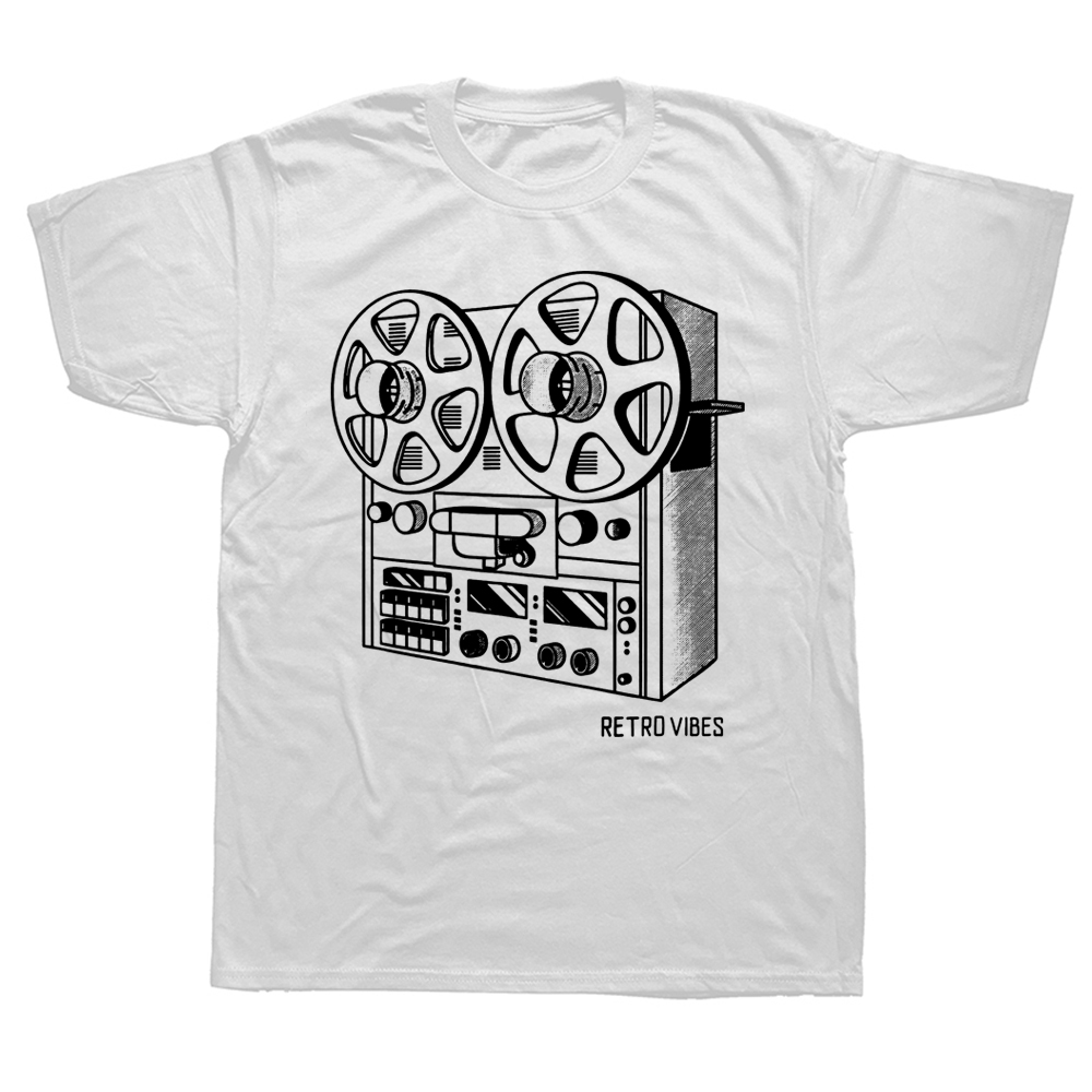 Neuheit Kassette Reel To Reel Analog Sound System T Shirts Streetwear Kurzarm Geburtstag Geschenke Sommer Stil T-shirt – Detail 3