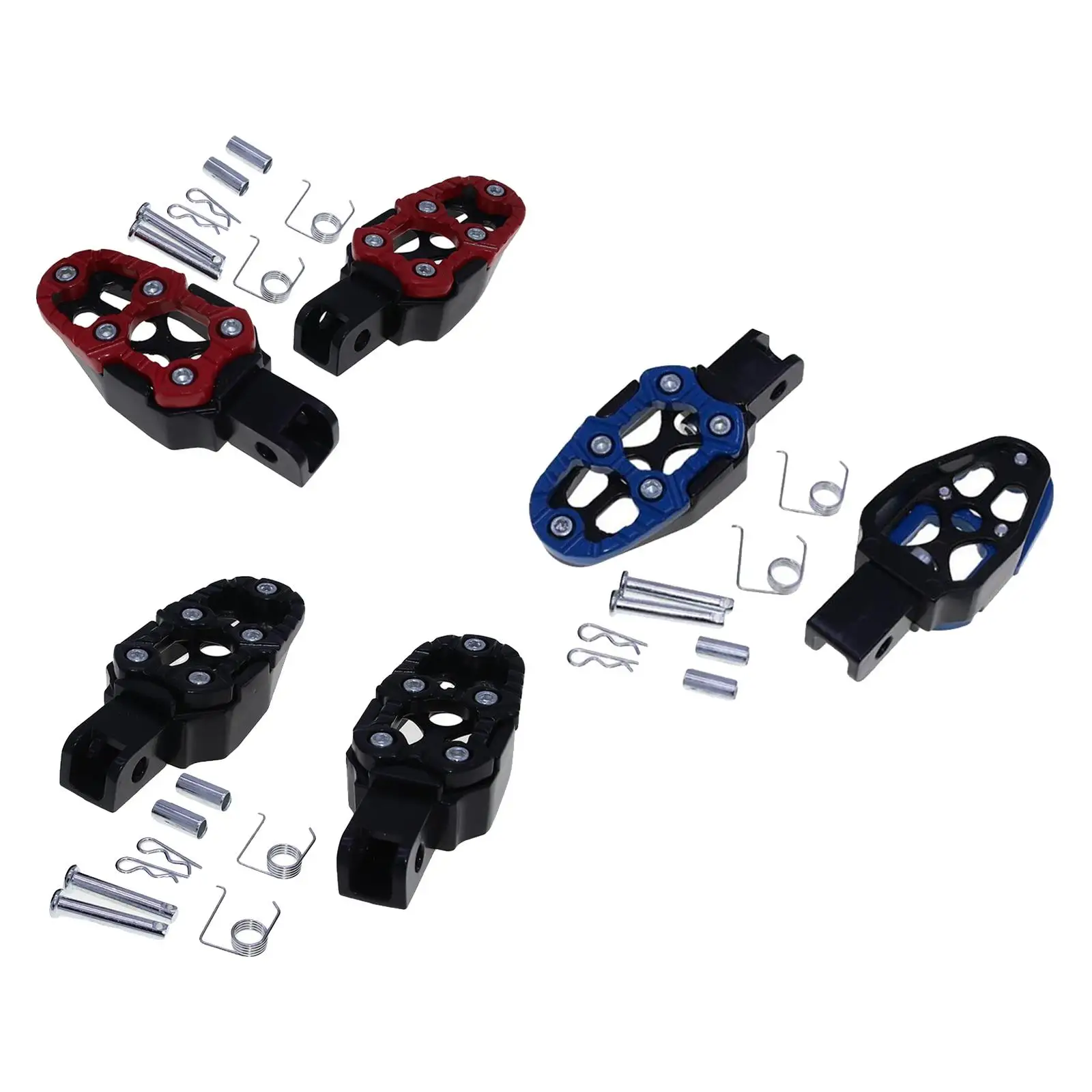 Motorbike Footrests Pedals Wide Footpegs AntiSlip Dirt bike to Install Aluminum Alloy Durable Motorcycle Back Foot Pegs