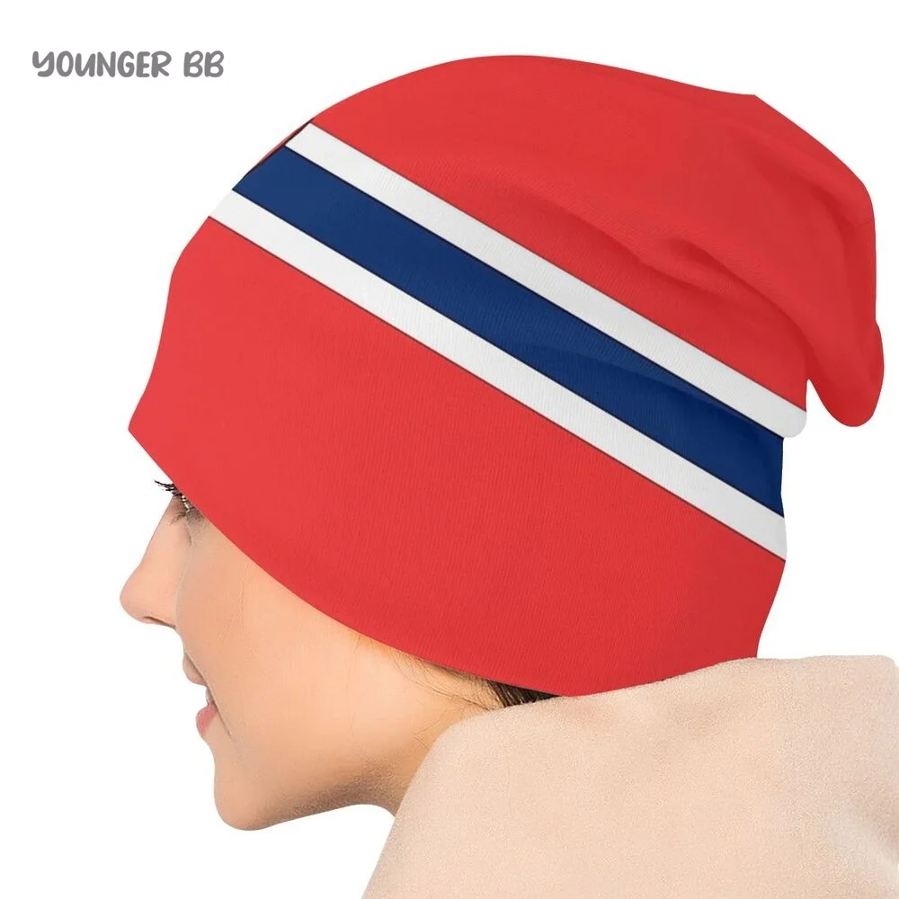 Norway Flag Caps Vintage Street Skullies Beanies Hat Adult Men's Knit Hat Men Women Female Winter Warm Elastic Bonnet Knit Hat