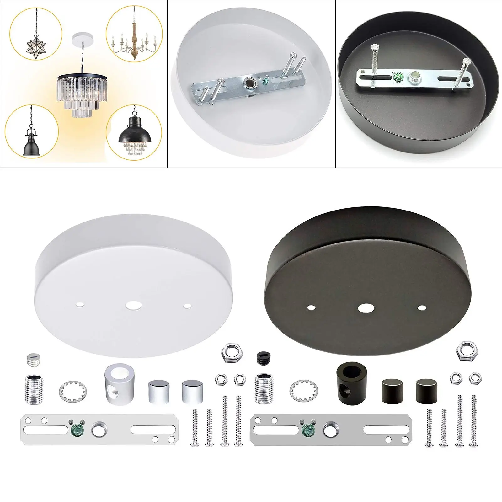 Modern Ceiling Lighting Canopy Kit Pendant Light Disc Covers Chandelier with Mounting Hardware Ceiling Lamps Accessories Lantern