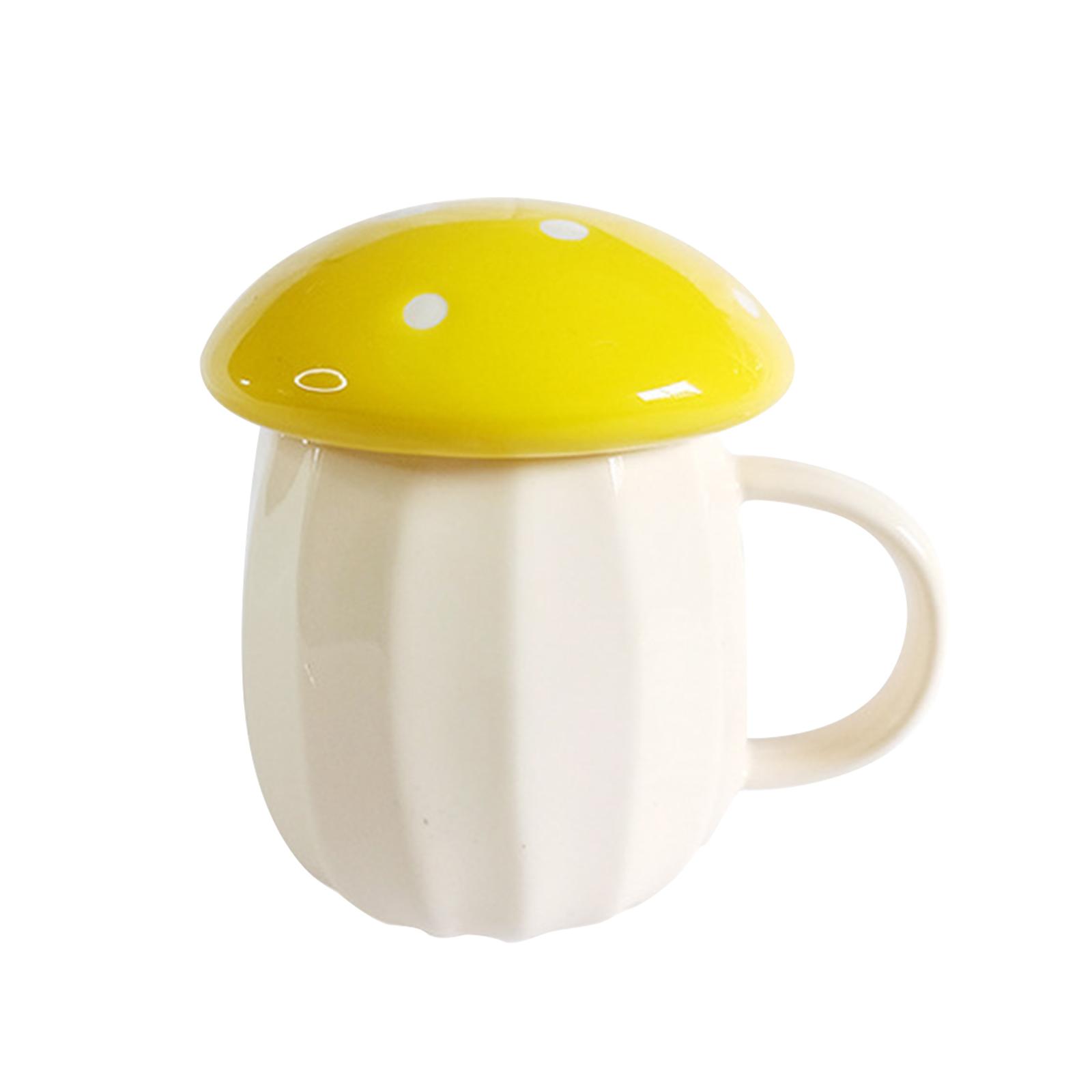 Cute Mushroom Cup Mug Gift Water Bottle Ceramic Cup Thickened Handle Drinkware for Tea Milk Orange Juice Office Household