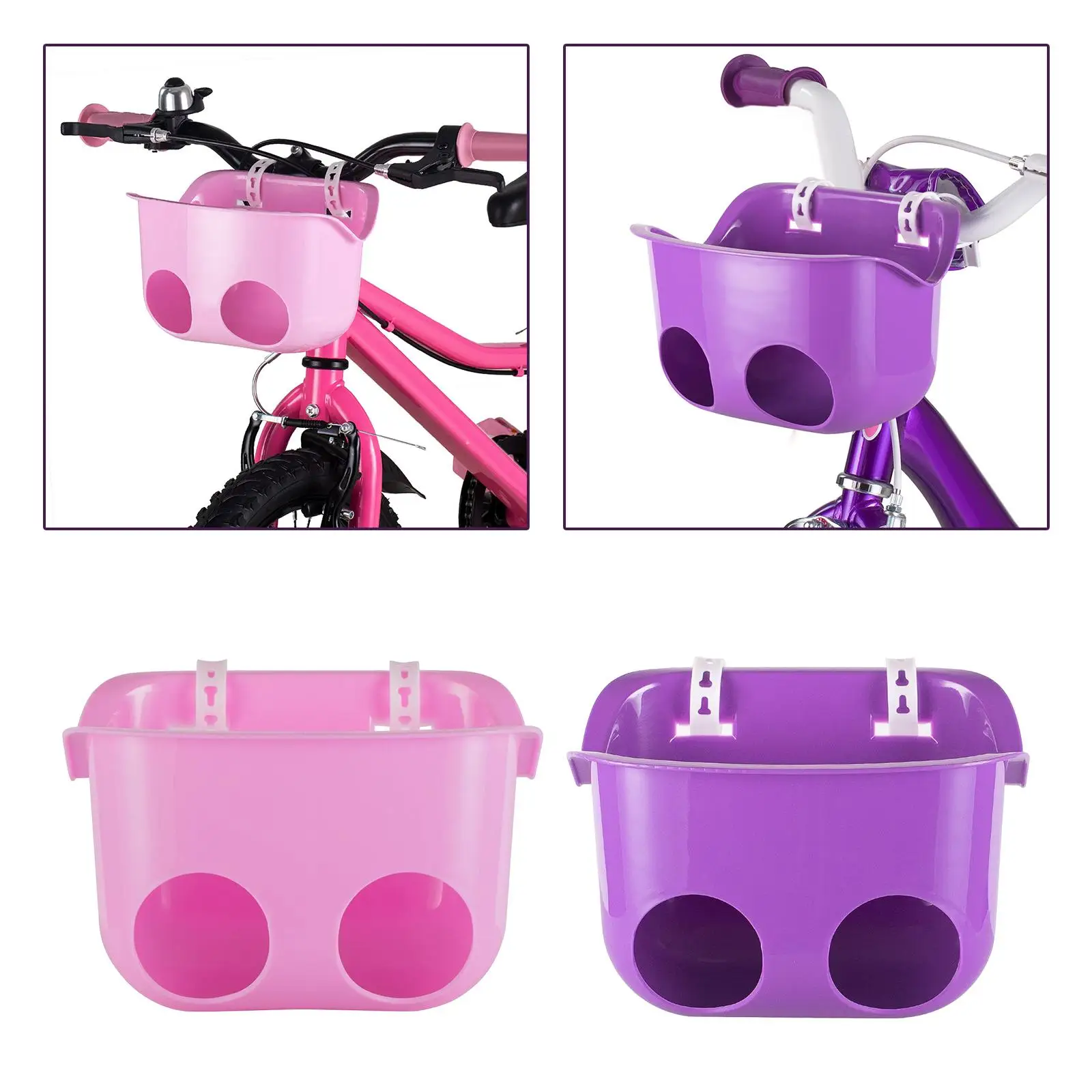 Portable Kids Bicycle Basket doll Seat Simple to Install Quick Release Adjustable Detachable with Strap for Outdoor Riding
