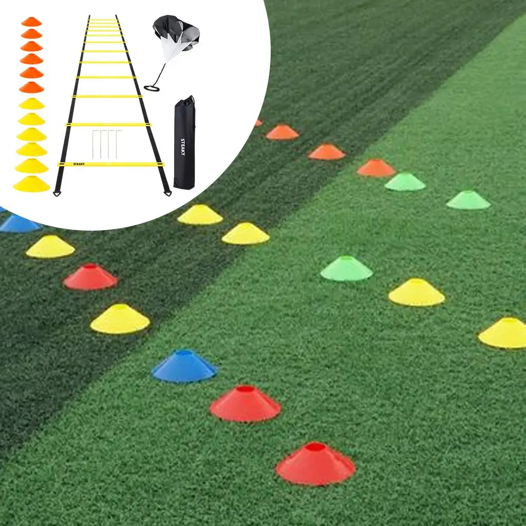 Agility Ladder & Training Set - Training Equipment to Increase Fitness And Increase Fast Footwork for Soccer, Football,