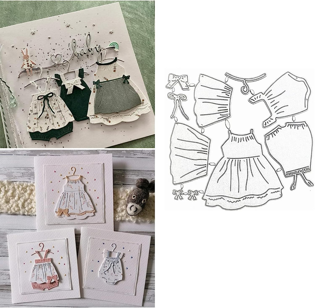 Description Picture 2 of itemBaby Apron Dress Frame Metal Cutting Dies,Star Moon   Skirt Hanger Die Cuts,DIY Scrapbooking Stencil Template Molds