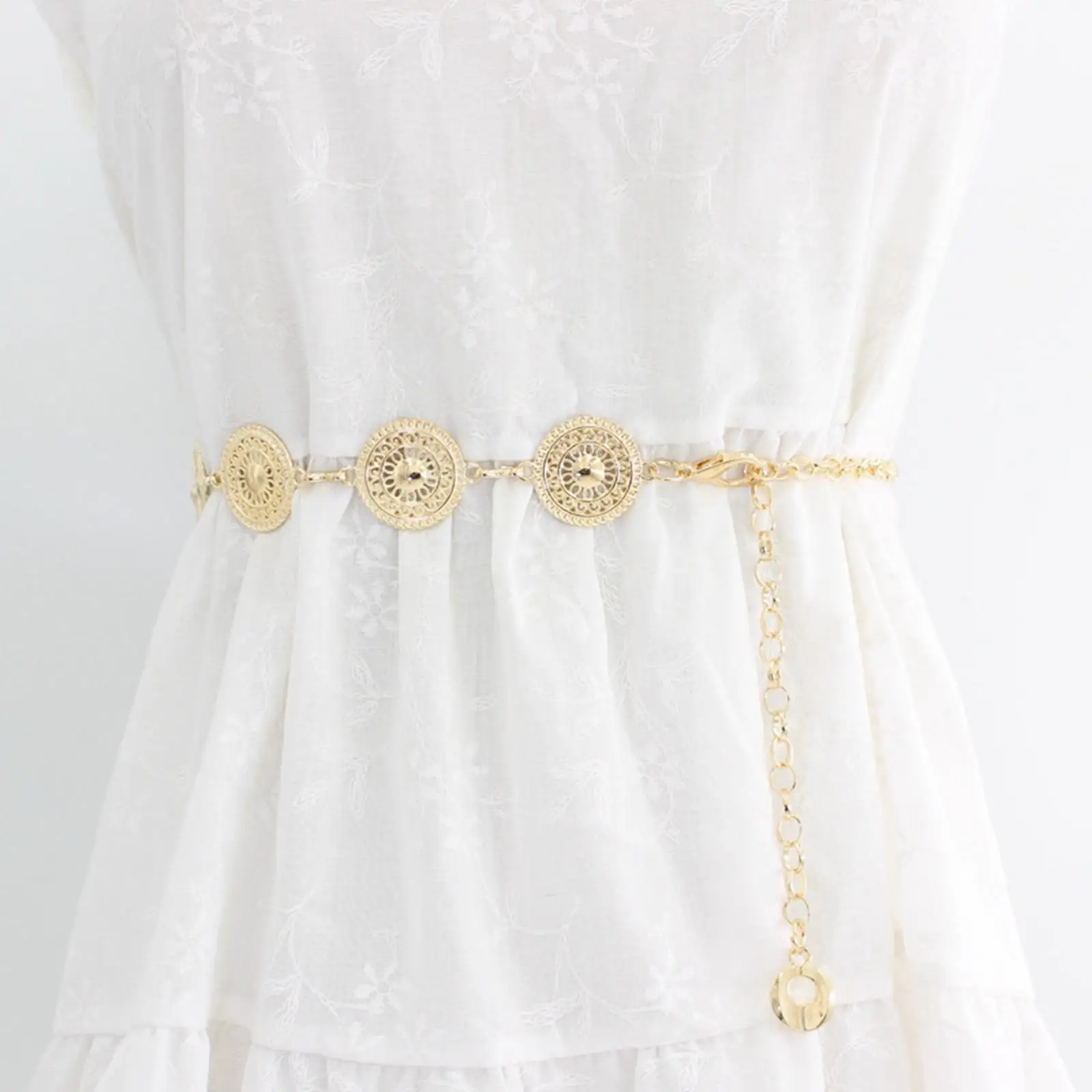 Women Waist Chain Belt Metal Chain Adjustable Body Chain for Dress Outfit