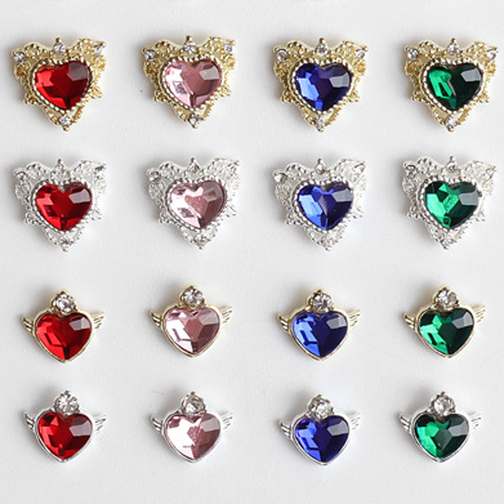 Best of 10pcs Luxury Crystal Cross Heart Nail Rhinestone Gem Gold Silver Metal Alloy Plated Diamond Charms For DIY Nail Supplies Jewelry Reviews & Tips