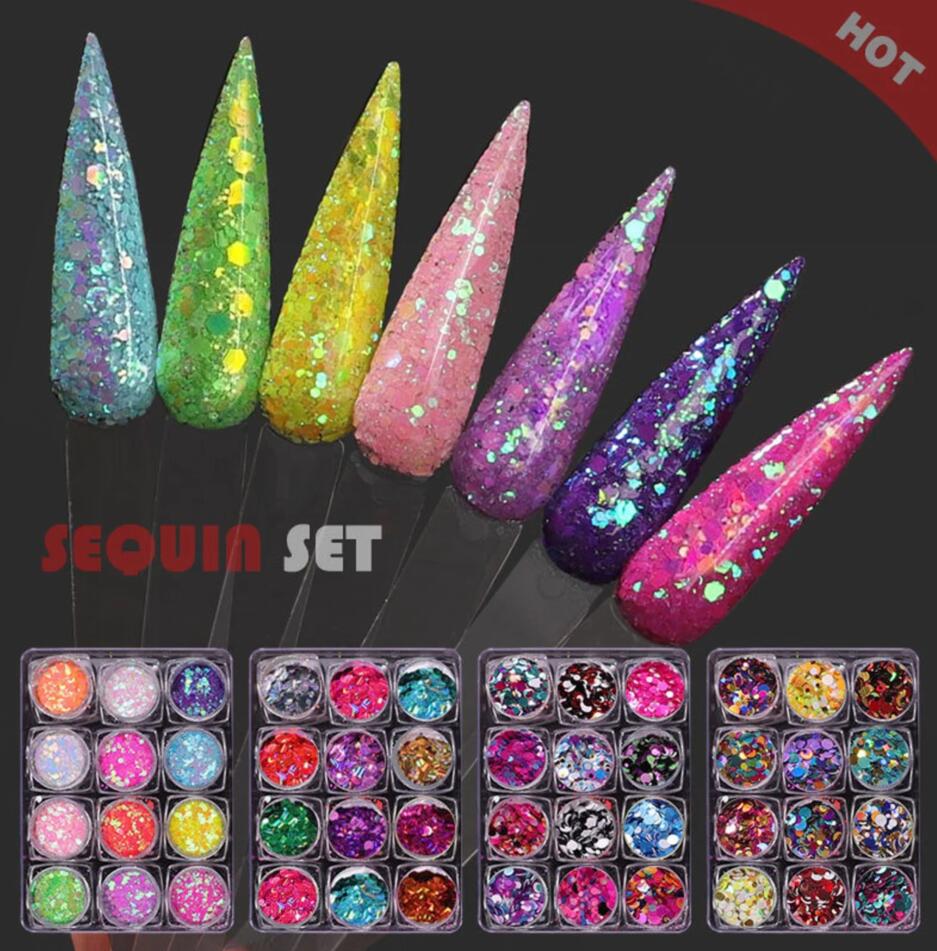 Best of 12 Box A Set Nail Art Powder Dust Shimmer Decoration, Shiny Nail Glitter, Shimmer Glitter Sequins, 12colors Nail Glitter Powder Reviews & Tips