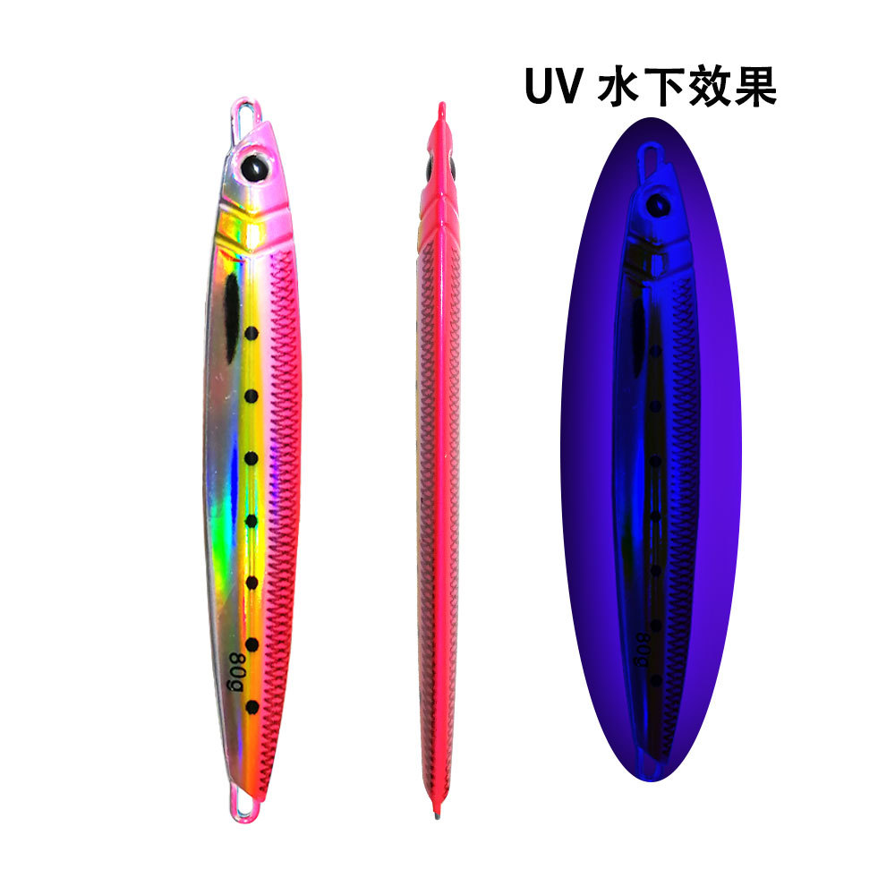 Slow Shake lead mental jigs Fish Lead UV 3D Printing Lure 60 ''Sport