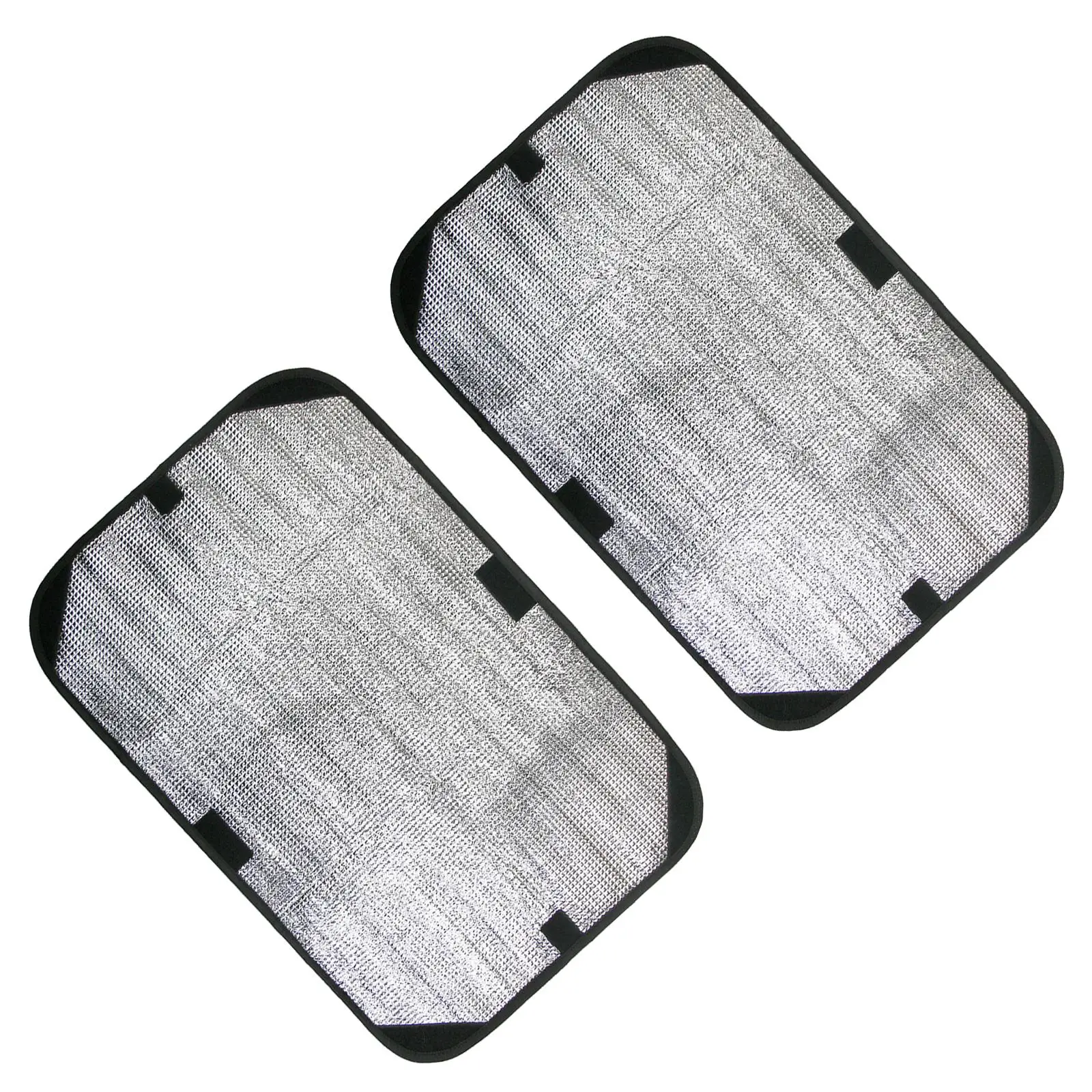 2Pcs RV Door Window Shade Cover 15.94x24.41inch   and  Reflector  for Trailer 